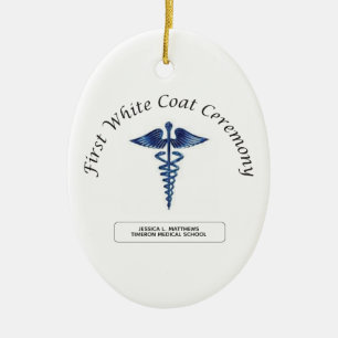 Zeremonie für die Pflege des ersten weißen Coats Keramik Ornament