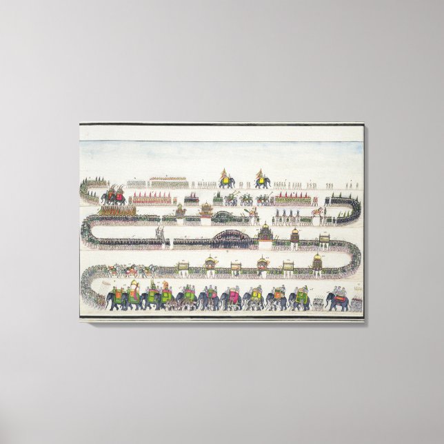 Zeremonie Muharram, Faizabad, 1772 von "The Gentil Leinwanddruck (Vorderseite)