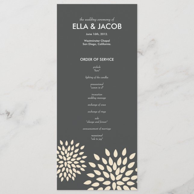 Zeremonie // Posh Petals // Vanilla Programm (Vorderseite)