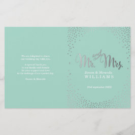 ZEREMONY PROGRAMM Mini silber Konfetti Minze