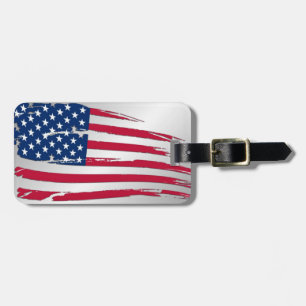 Zerfetzte amerikanische Flagge Gepäckanhänger
