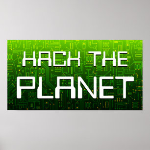 zerhacken Sie den Planeten Poster