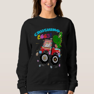 Zerkleinern Eier Osterdinosaurier Bunny Trex Monst Sweatshirt