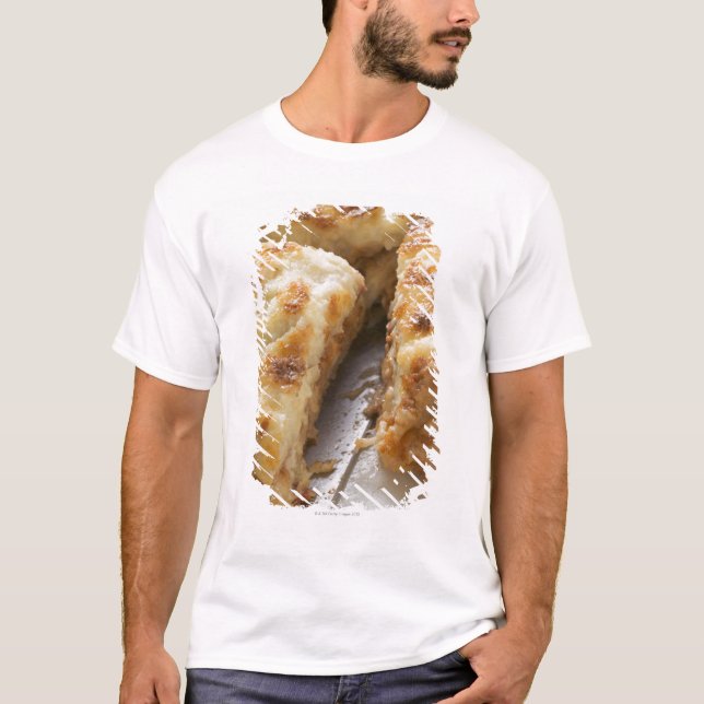 Zerkleinern Sie Lasagne, einen Teilschnitt T-Shirt (Vorderseite)