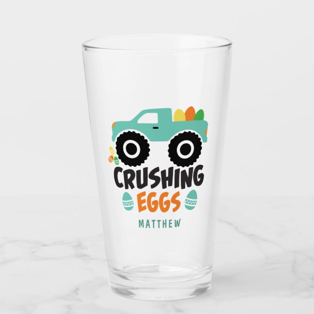 Zerkleinern von Eiern Cool Moderner Osterhubwagen  Glas (Vorderseite)
