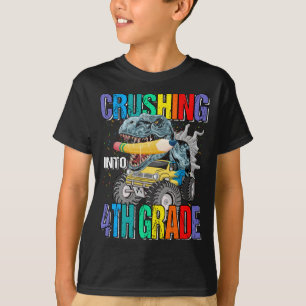 Zerkleinerung in das 4. Klasse Monster Truck Dinos T-Shirt