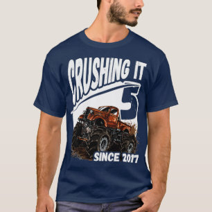 Zerkleinerung seit 2017 Monster Truck 5. Geburtsta T-Shirt