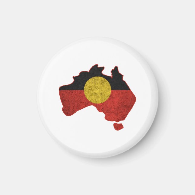 Zerknitterte Aboriginal-Flagge  Magnet (Vorne)