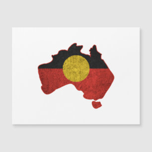Zerknitterte Aboriginal-Flagge Magnetkarte