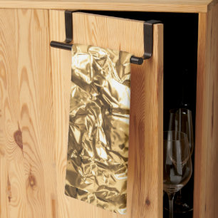 Zerknitterte goldene Falten Geschirrtuch