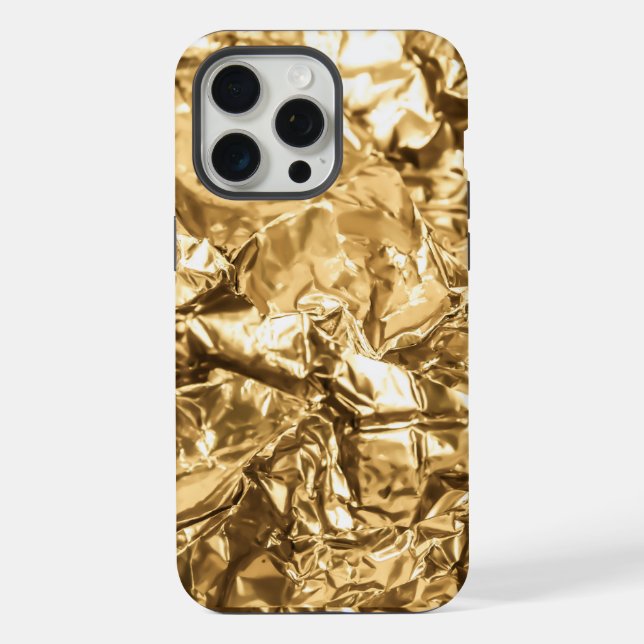 Zerknitterte goldene Falten iPhone Hülle (Rückseite)