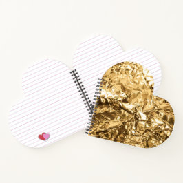 Zerknitterte goldene Falten Notizbuch