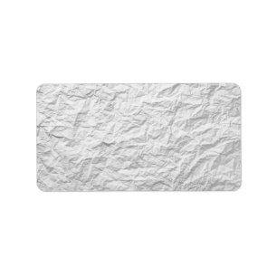 Zerknitterte Papierbeschaffenheit für Hintergrund Adressaufkleber