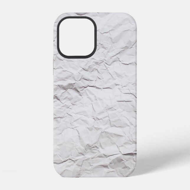 zerknitterte Papierstruktur iPhone Hülle (Rückseite)