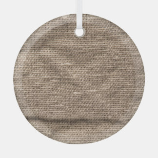 Zerknitterter brauner, abstrakter texturierter Hin Ornament Aus Glas