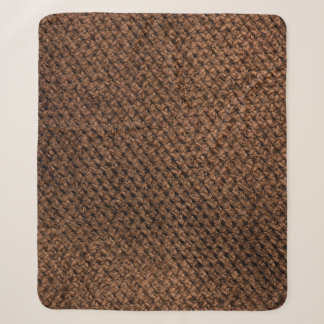 Zerknitterter Stoff: Dunkle Braune Eleganz Sherpadecke