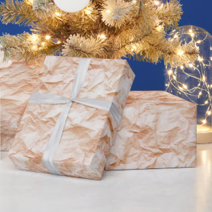 Zerknittertes Rosafarbenes Papier Weihnachten Geschenkpapier