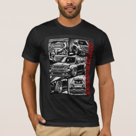 Zerkratzter Renegade Widebody Turbo Comic Grafik T-Shirt