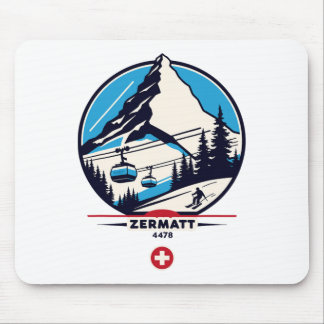 Zermatt 4478 - Skifahren auf dem Problemhorn Mousepad