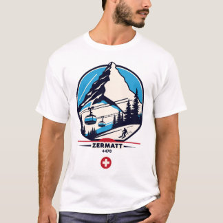 Zermatt 4478 - Skifahren auf dem Problemhorn T-Shirt