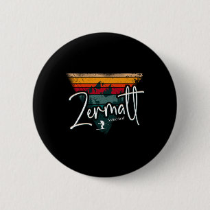 Zermatt Alpinski Alpin vintage Schweizer Alpen Sch Button