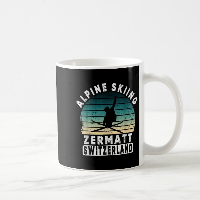Zermatt Alpinski Schweiz Berge Schweizer  Kaffeetasse (Rechts)