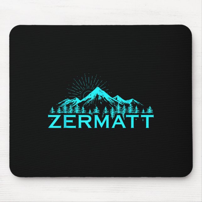 Zermatt Berge Alpin-Ski Schweizer Alpen Schweiz Mousepad (Vorne)