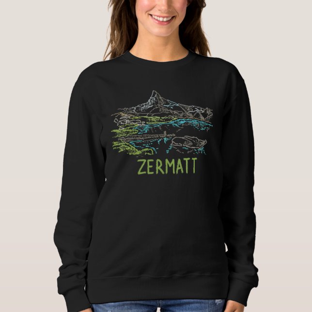 Zermatt City Switzerland souvenir   for men women Sweatshirt (Vorderseite)