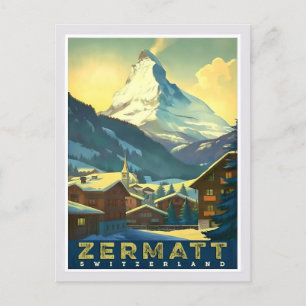 Zermatt - Das majestätische Matterhorn erfassen Postkarte