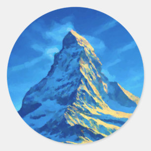 Zermatt Matterhorn Runder Aufkleber