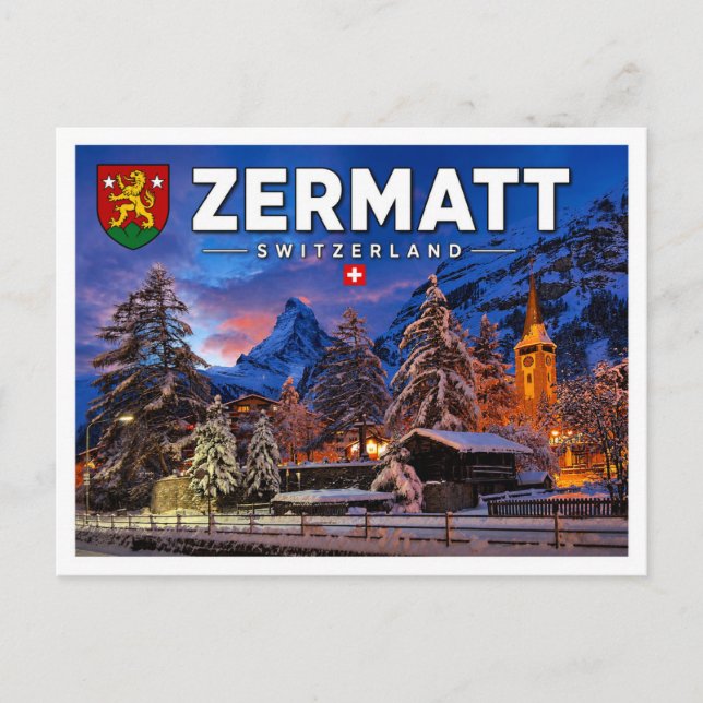 Zermatt - Matterhorn - Schweiz Postkarte (Vorderseite)