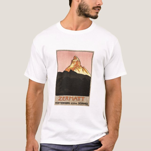 ZERMATT Matterhorn Schweiz Skiwandern T-Shirt (Vorderseite)