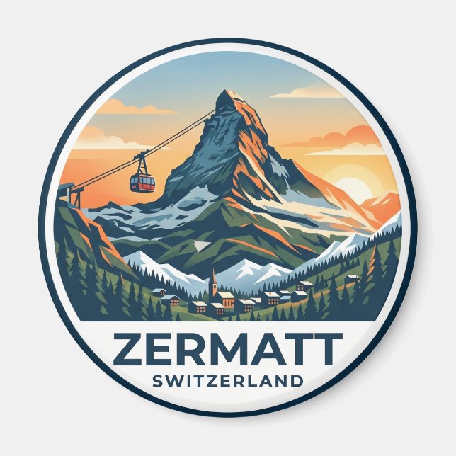 Zermatt Schweiz Magnet (Vorne)