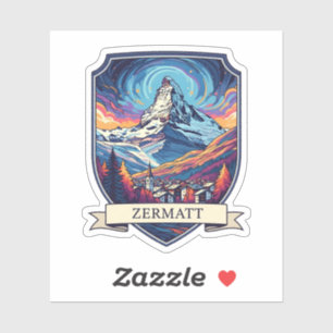 Zermatt Schweiz Matterhorn Aufkleber