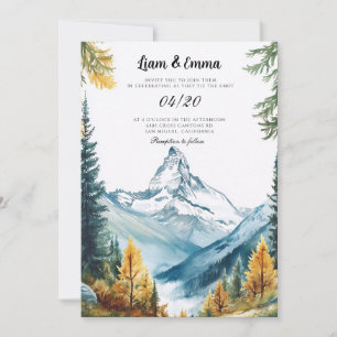 Zermatt Schweiz Matterhorn Landschaft Hochzeit Einladung