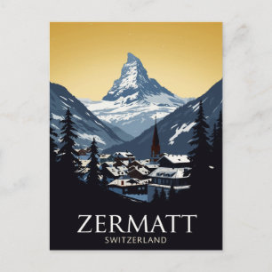 Zermatt Schweiz Matterhorn Postkarte