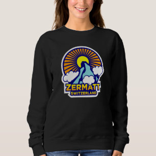 Zermatt Schweiz Matterhorn Schweizer Scheinende So Sweatshirt