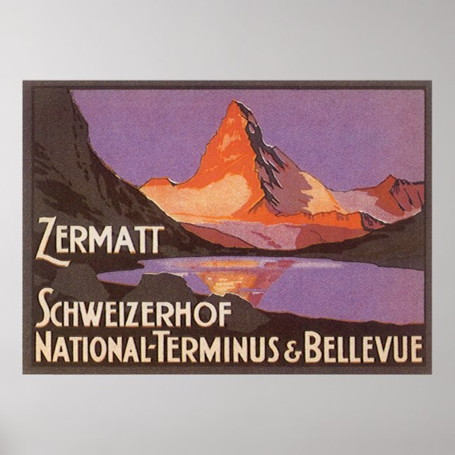 Zermatt Schweiz Poster (Vorne)
