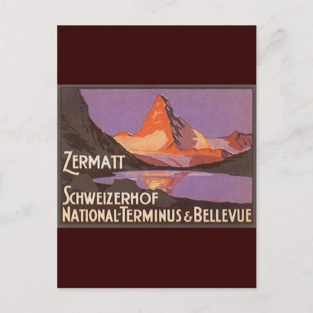 Zermatt Schweiz Postkarte (Vorderseite)
