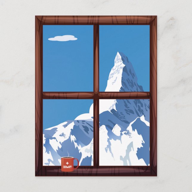 Zermatt, Schweiz, Postkarte (Vorderseite)
