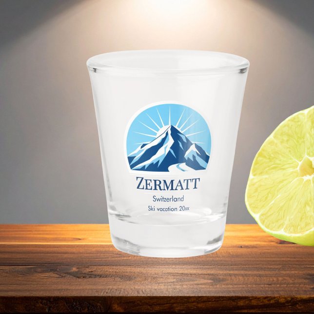 Zermatt Schweiz Skigebiet Shot Glas (Von Creator hochgeladen)
