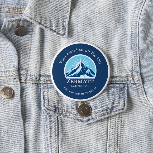Zermatt Schweiz Skiurlaub  Button (Von Creator hochgeladen)