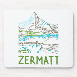 Zermatt Schweiz Souvenir Geschenk Für Touristen St Mousepad