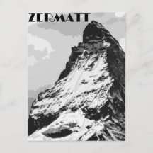 Zermatt Schweiz Vintage Reiseposter