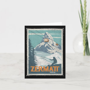 Zermatt Schweiz Winterskifahren Snowboarden Ski Karte