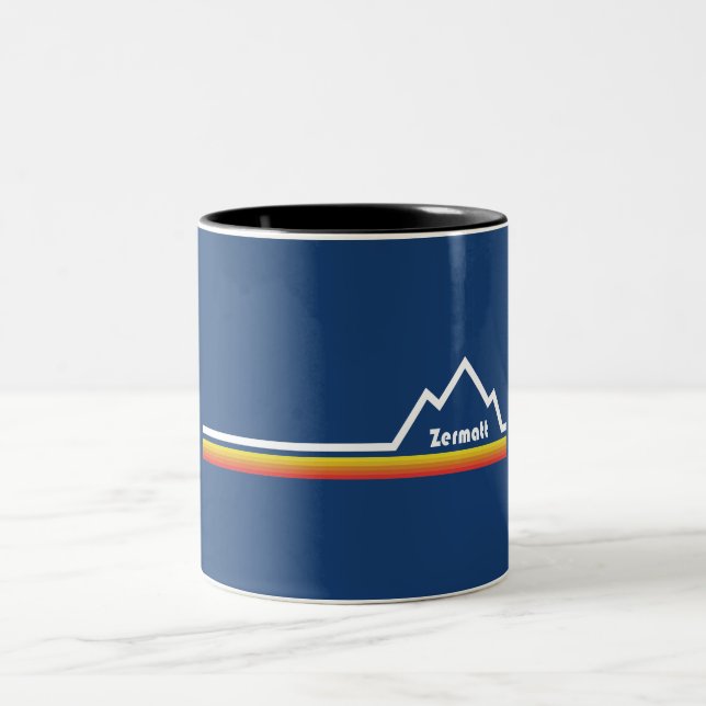 Zermatt, Schweiz Zweifarbige Tasse (Mittel)