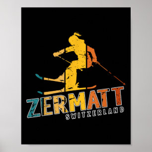 Zermatt Schweizer Alpen Alpinski Schweiz Berg Poster