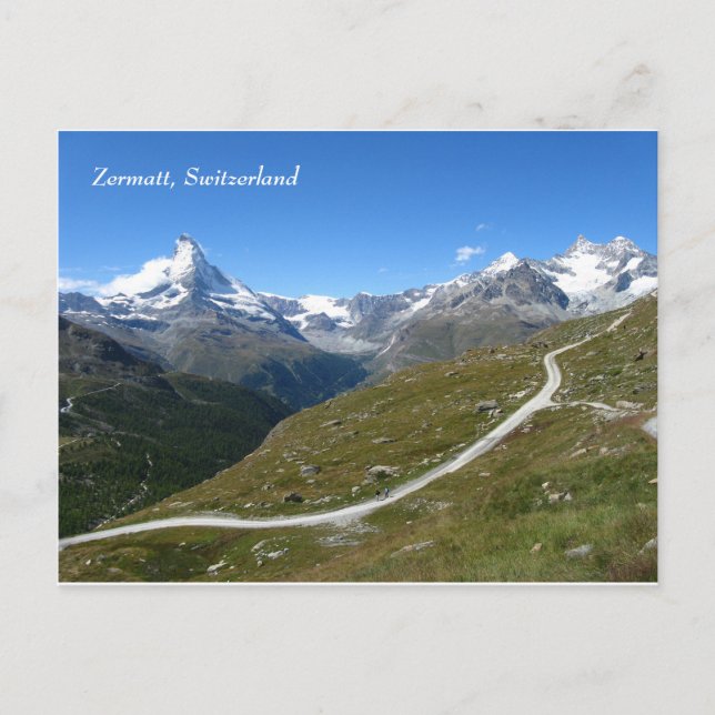 Zermatt Schweizer Alpen Matterhorn Postkarte (Vorderseite)