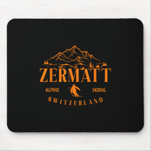 Zermatt Schweizer Alpen Skipass Lugano Mousepad