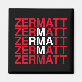 ZERMATT Schweizer Flagge Magnet